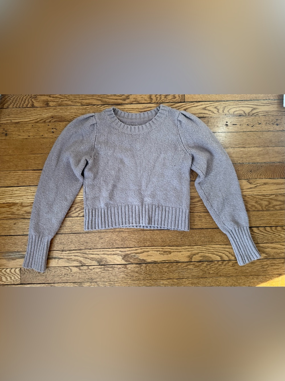Anthropologie Maeve Cropped Puff-Sleeve Sweater - Size XS
